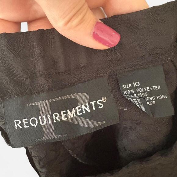REQUIREMENTS Black Jacquard Trousers – Size 10 - Picture 5 of 5